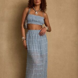 Azure Baby Blue Maxi Set